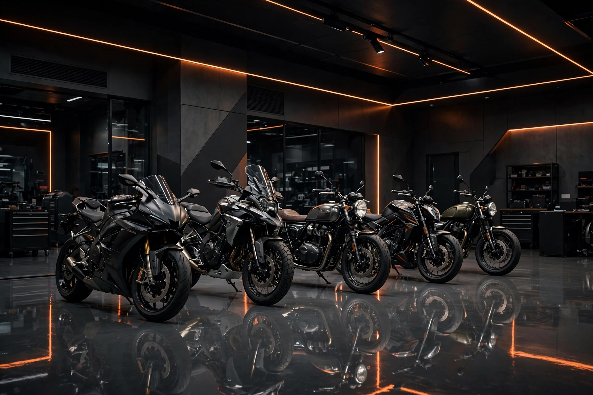 Bikes at the Chandu Bikes service center